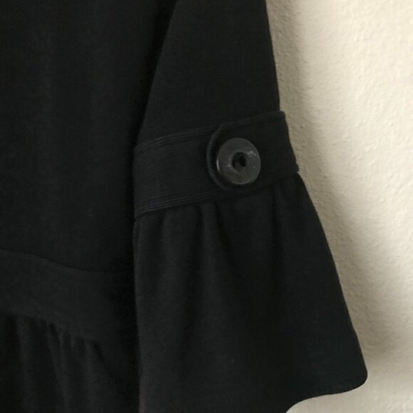 Ambition Black Six Front Buttons Blazer With Flare Sleeves - Picture 5 of 14